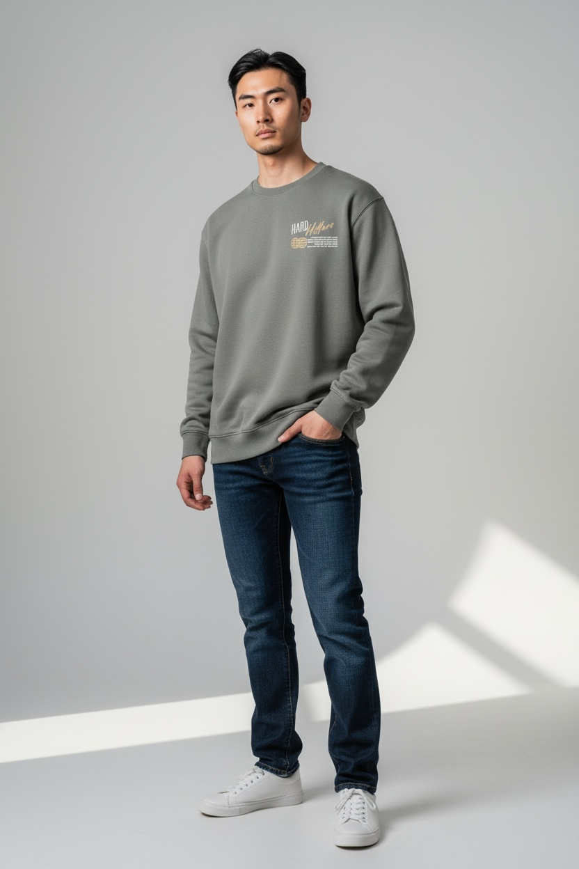 Mens Aura Relaxed Crew